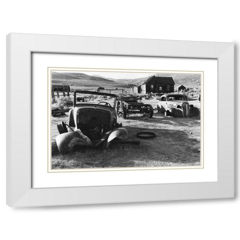 Bodi Parking White Modern Wood Framed Art Print with Double Matting by Koetsier, Albert