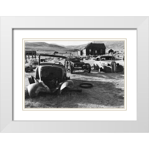 Bodi Parking White Modern Wood Framed Art Print with Double Matting by Koetsier, Albert