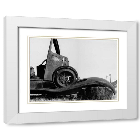 Bodi Truck White Modern Wood Framed Art Print with Double Matting by Koetsier, Albert