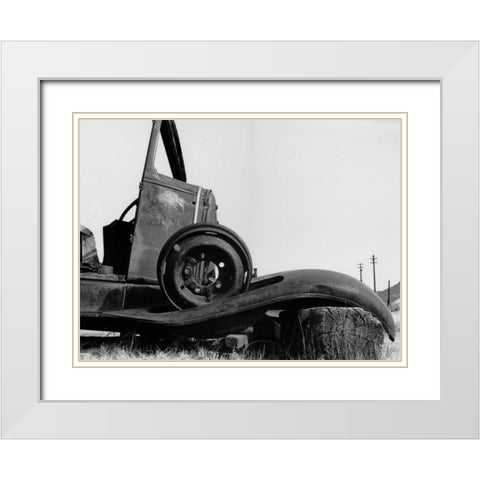 Bodi Truck White Modern Wood Framed Art Print with Double Matting by Koetsier, Albert