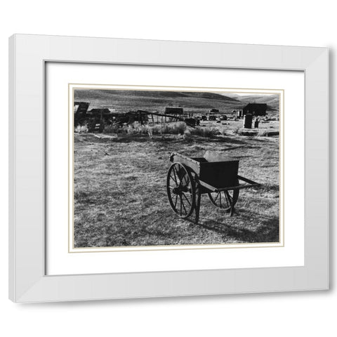 Bodi Wheelbarrow 2 White Modern Wood Framed Art Print with Double Matting by Koetsier, Albert