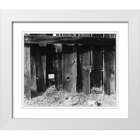 Bodi Fence White Modern Wood Framed Art Print with Double Matting by Koetsier, Albert