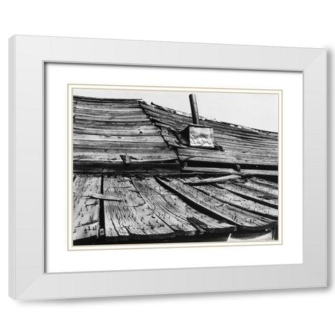 Bodi Roof White Modern Wood Framed Art Print with Double Matting by Koetsier, Albert