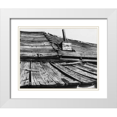 Bodi Roof White Modern Wood Framed Art Print with Double Matting by Koetsier, Albert