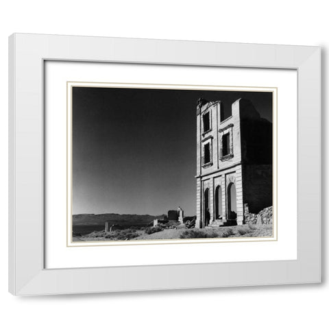 Rhyolite Nevada White Modern Wood Framed Art Print with Double Matting by Koetsier, Albert