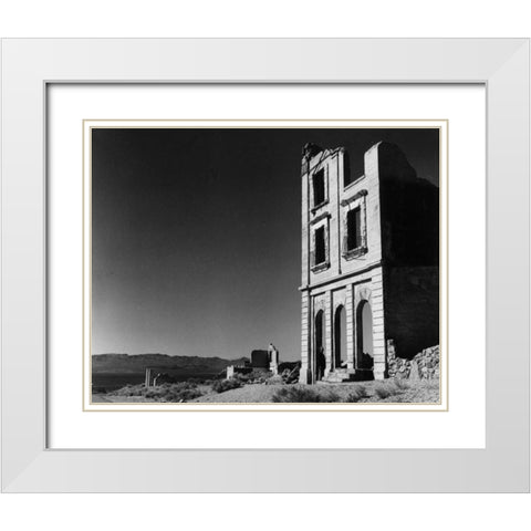 Rhyolite Nevada White Modern Wood Framed Art Print with Double Matting by Koetsier, Albert