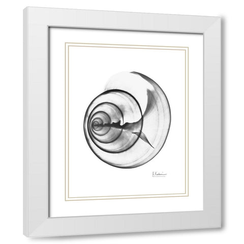 Crystal 4 White Modern Wood Framed Art Print with Double Matting by Koetsier, Albert