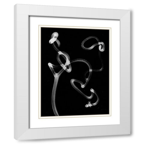 Tendril White Modern Wood Framed Art Print with Double Matting by Koetsier, Albert