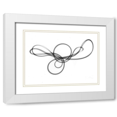 String Theory White Modern Wood Framed Art Print with Double Matting by Koetsier, Albert