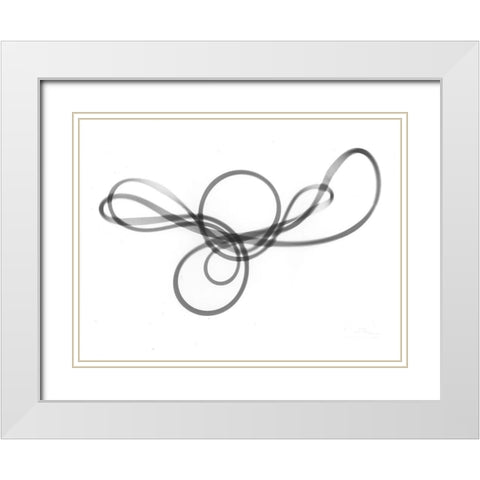 String Theory White Modern Wood Framed Art Print with Double Matting by Koetsier, Albert