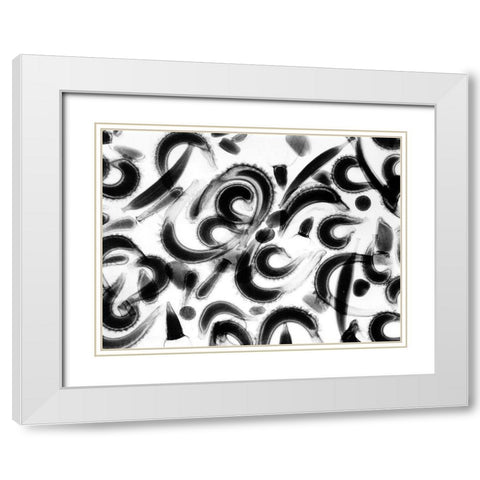 Ocean Hooks White Modern Wood Framed Art Print with Double Matting by Koetsier, Albert