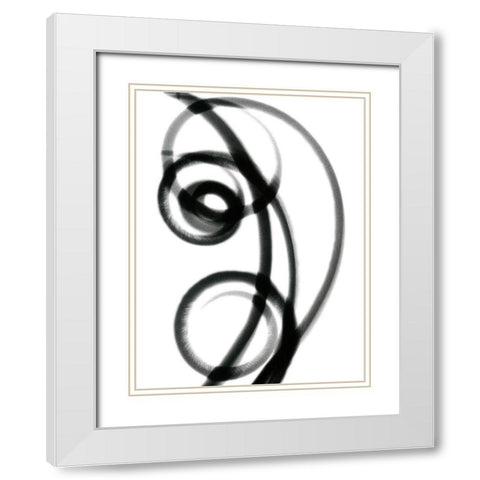 Twirling Fingers White Modern Wood Framed Art Print with Double Matting by Koetsier, Albert