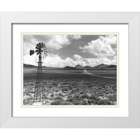 Field Of Winds 1 White Modern Wood Framed Art Print with Double Matting by Koetsier, Albert