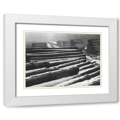 Forever Stairs White Modern Wood Framed Art Print with Double Matting by Koetsier, Albert