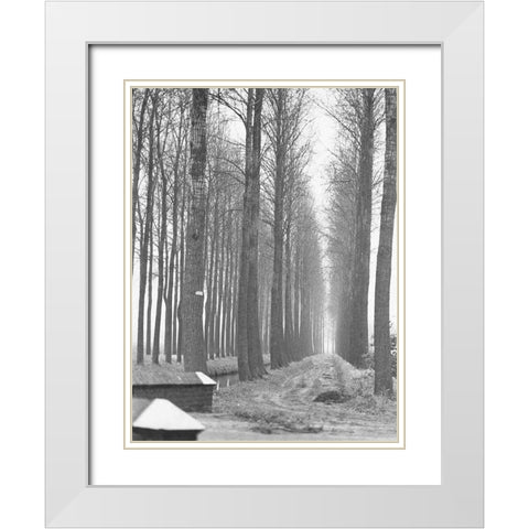 Road To Nowhere White Modern Wood Framed Art Print with Double Matting by Koetsier, Albert