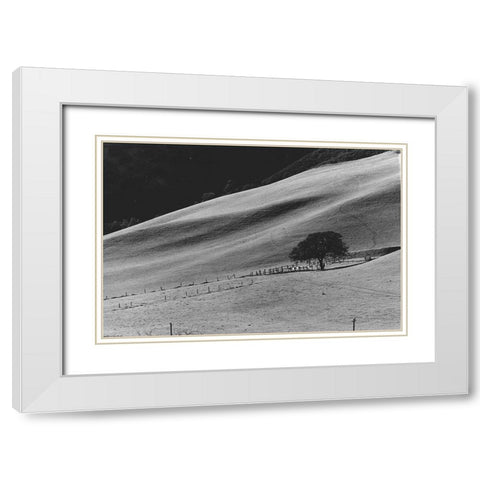 Calming Slope White Modern Wood Framed Art Print with Double Matting by Koetsier, Albert