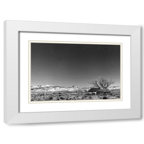 Desert Oasis White Modern Wood Framed Art Print with Double Matting by Koetsier, Albert