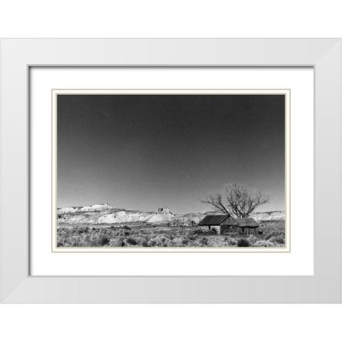 Desert Oasis White Modern Wood Framed Art Print with Double Matting by Koetsier, Albert