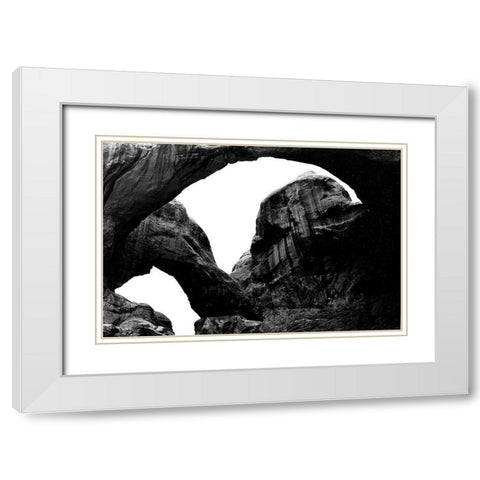 Twisted Stone White Modern Wood Framed Art Print with Double Matting by Koetsier, Albert