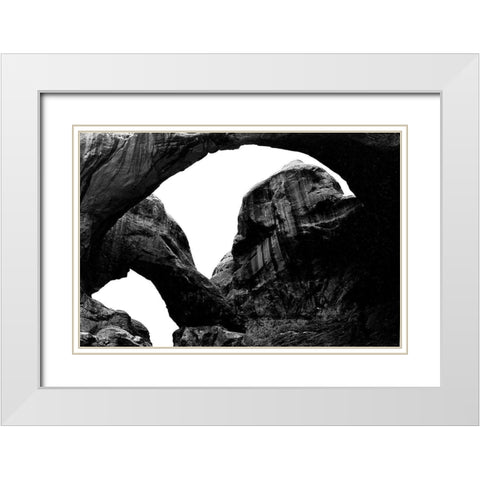 Twisted Stone White Modern Wood Framed Art Print with Double Matting by Koetsier, Albert