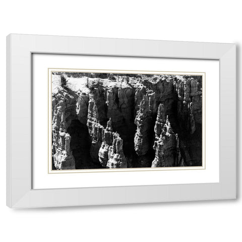 Jagged Forest White Modern Wood Framed Art Print with Double Matting by Koetsier, Albert