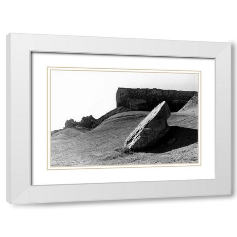 Slanted Ramp White Modern Wood Framed Art Print with Double Matting by Koetsier, Albert