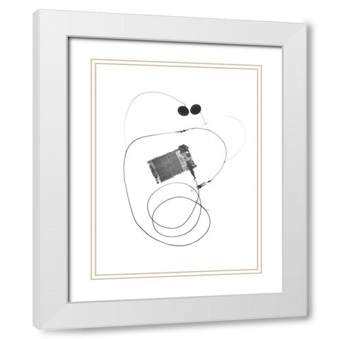 Cassette Player White Modern Wood Framed Art Print with Double Matting by Koetsier, Albert