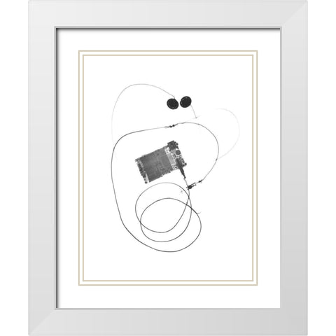 Cassette Player White Modern Wood Framed Art Print with Double Matting by Koetsier, Albert