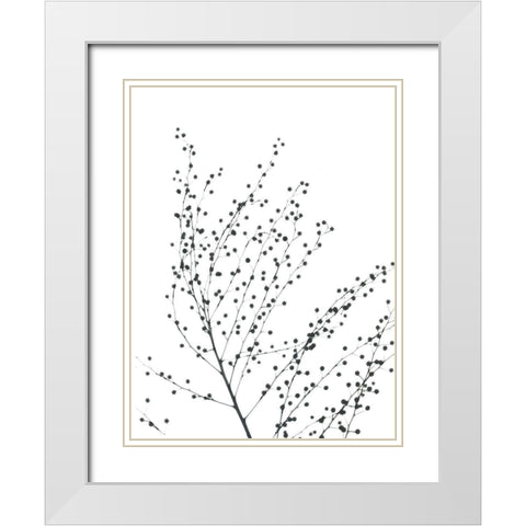 Pretty And Delicate White Modern Wood Framed Art Print with Double Matting by Koetsier, Albert