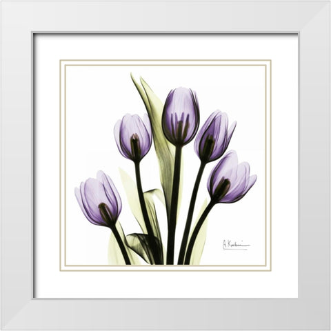 TulipImagine White Modern Wood Framed Art Print with Double Matting by Koetsier, Albert