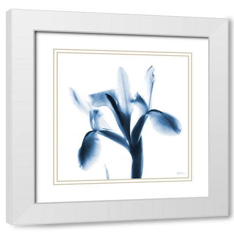 Le Flur Indigo White Modern Wood Framed Art Print with Double Matting by Koetsier, Albert