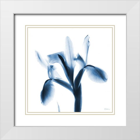 Le Flur Indigo White Modern Wood Framed Art Print with Double Matting by Koetsier, Albert