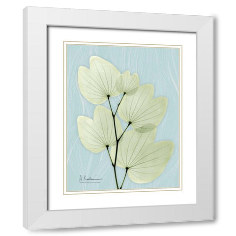 Orchid Tree L122 White Modern Wood Framed Art Print with Double Matting by Koetsier, Albert