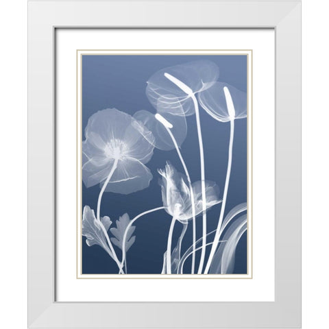 Transparent Flora 6 White Modern Wood Framed Art Print with Double Matting by Koetsier, Albert