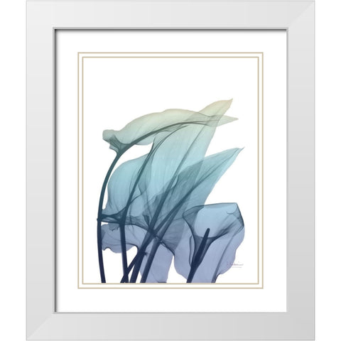 Ombre Expression 3 White Modern Wood Framed Art Print with Double Matting by Koetsier, Albert