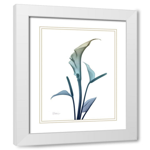 Ombre Expression 4 White Modern Wood Framed Art Print with Double Matting by Koetsier, Albert
