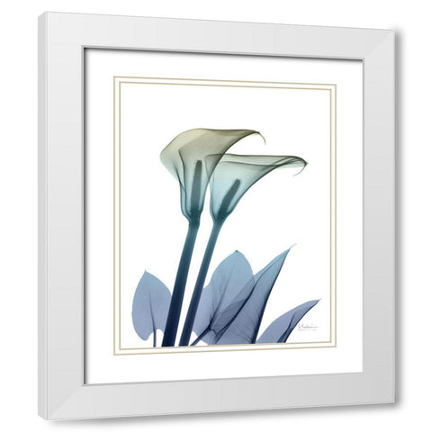 Ombre Expression 9 White Modern Wood Framed Art Print with Double Matting by Koetsier, Albert