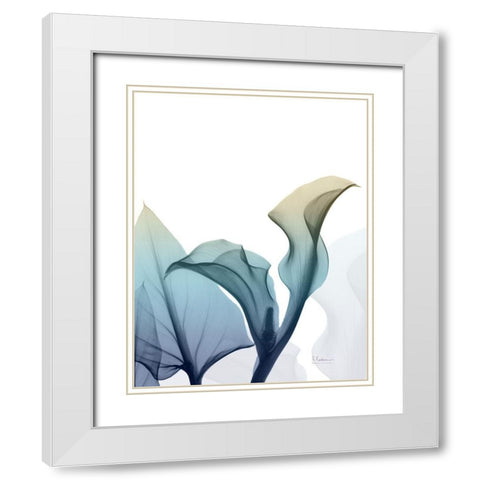 Ombre Expression 10 White Modern Wood Framed Art Print with Double Matting by Koetsier, Albert