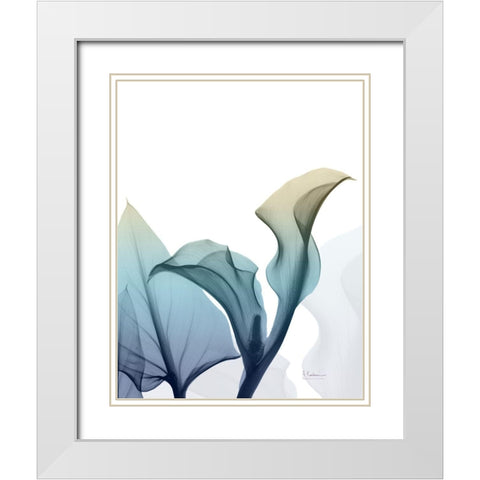 Ombre Expression 10 White Modern Wood Framed Art Print with Double Matting by Koetsier, Albert