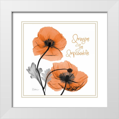 Imagine Iceland Poppy White Modern Wood Framed Art Print with Double Matting by Koetsier, Albert