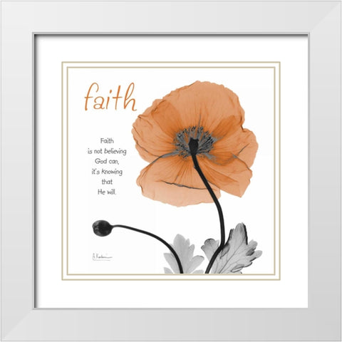 Iceland Poppy Faith White Modern Wood Framed Art Print with Double Matting by Koetsier, Albert