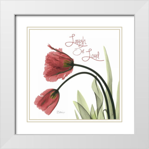 LOL Tulips L83 White Modern Wood Framed Art Print with Double Matting by Koetsier, Albert