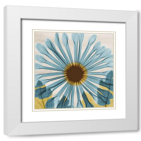 Auqa and Butter White Modern Wood Framed Art Print with Double Matting by Koetsier, Albert