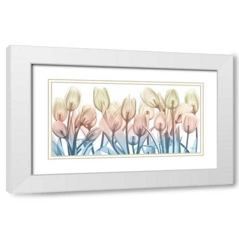 Spring Blooms White Modern Wood Framed Art Print with Double Matting by Koetsier, Albert