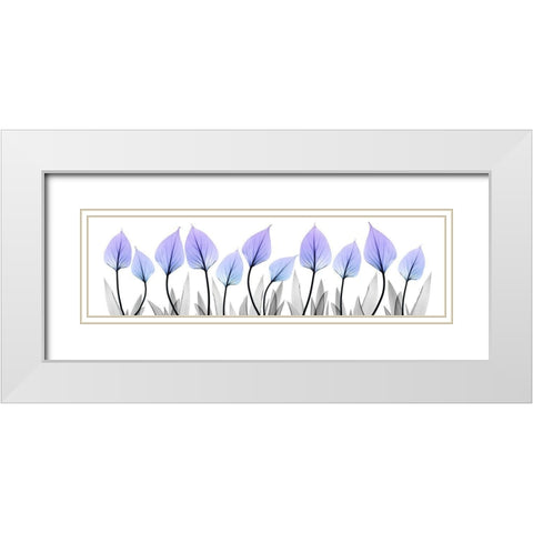 Ultra Violet Growth White Modern Wood Framed Art Print with Double Matting by Koetsier, Albert