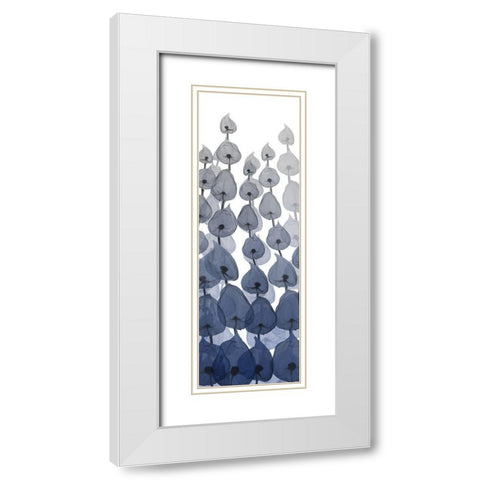 Sapphire Blooms On White 3 White Modern Wood Framed Art Print with Double Matting by Koetsier, Albert