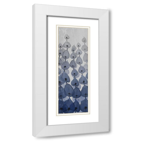 Sapphire Blooms 1 White Modern Wood Framed Art Print with Double Matting by Koetsier, Albert