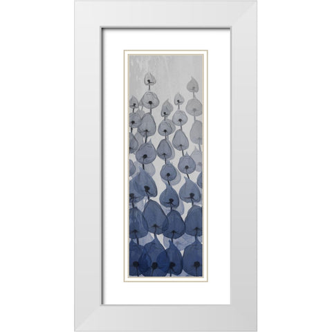 Sapphire Blooms 1 White Modern Wood Framed Art Print with Double Matting by Koetsier, Albert