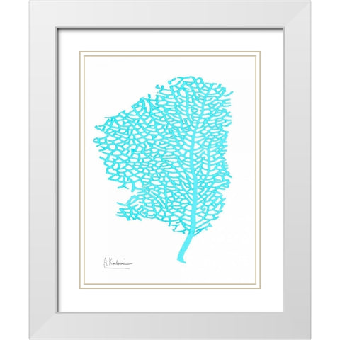 Sea Fan White Modern Wood Framed Art Print with Double Matting by Koetsier, Albert