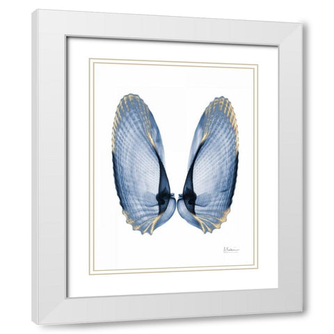 Golden Crusted Angel Wings White Modern Wood Framed Art Print with Double Matting by Koetsier, Albert